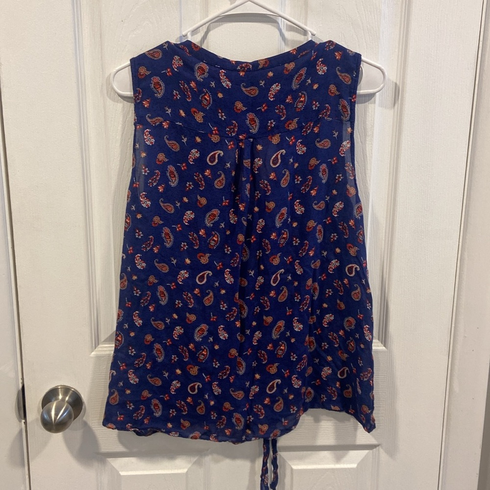 Lucky Brand Americana Paisley Sleeveless Top Size XL - Picture 3 of 3